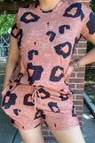Brown Leopard shirt & short (2 PC. SET)