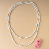 *White Crystal 60" Layering Necklace
