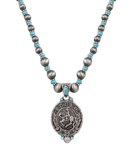Western Rodeo Theme Beaded Necklace