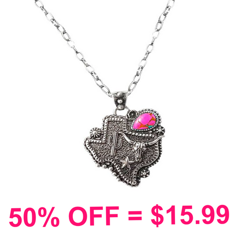 Western Texas Pam w/Stone Necklace