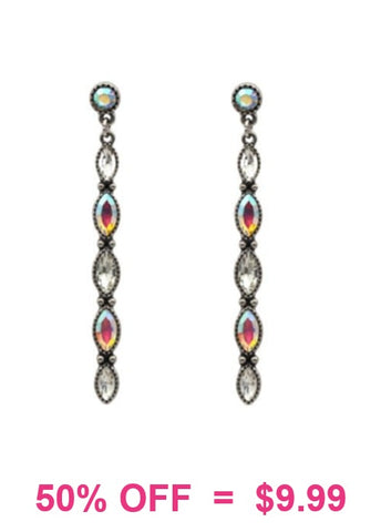 Bling Rinestone Dangle Bar earrings no turquoise on them.