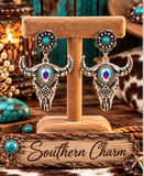Western Steer Head Post Earring