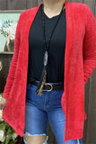 S/M Red cardigan with pockets