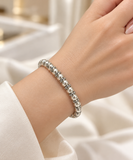 Thin Silver Studded stretch bracelet