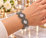 Silver Bling Concho stretch bracelet