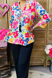 Colorful Flower print top