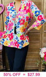 Colorful Flower print top