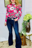 Pink Poker checkered mesh top
