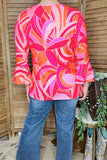 Pink & Orange bell sleeve top