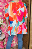 Blue Print Shark Flowy Bite Top
