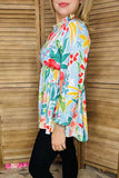 Baby Blue floral Baby Doll Top