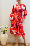 Orange & Pink Printed Dress