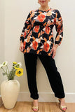 *Rust Floral Baby Doll Top