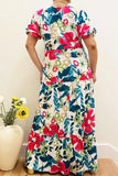 Floral Maxi Dress with puff sleeves