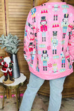 Pink Nutcracker Printed Long Sleeve Top
