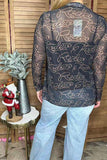 Rodeo Printed Sheer Mesh Top