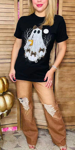 Ghost Leopard Bow tee - misses