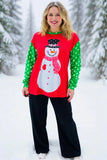 Snowman Christmas long sleeve top