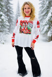 Christmas Cowgirl boots, red bow sleeves