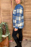 Blue plaid shacket