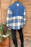 Blue plaid shacket