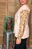 Leopard Snowman long sleeve top