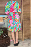 Floral Spring belted dress