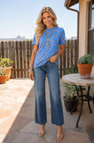 Blue Horseshoe printed top