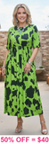 Black Spotted Lime Dress