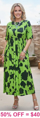 Black Spotted Lime Dress