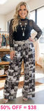 Grey Cowboy wide leg pants