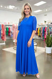 Blue Mesh Dress with lining