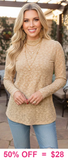 Cream Floral Mesh long sleeve top