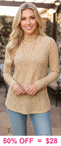 Cream Floral Mesh long sleeve top