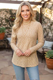 Cream Floral Mesh long sleeve top