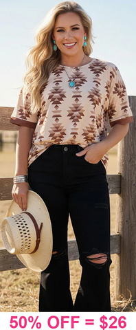 Brown and Cream Tribal shirt