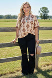 Brown and Cream Tribal shirt