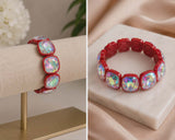 Red Bling Bling stretch bracelet