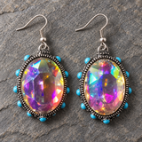 Bling Oval Dangle Earring