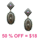 Western Concho Post Earring