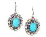 Western Oval Stone Rhinestone Earring