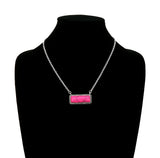 Western Hand Stone Bar Necklace