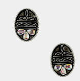 Western Boot Stitch Post Earring