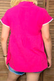 Pink top with Tribal embroidery