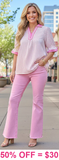 Pink and White stripe blouse