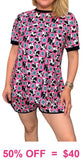 Cow, Pink, Turquoise concho print: 2 Piece Set