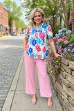 Colorful Floral baby doll top