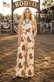 Western print jumpsuit