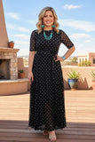 Polka Dot Dress with mesh layer