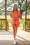 Pink Checkered Shirt and Short set